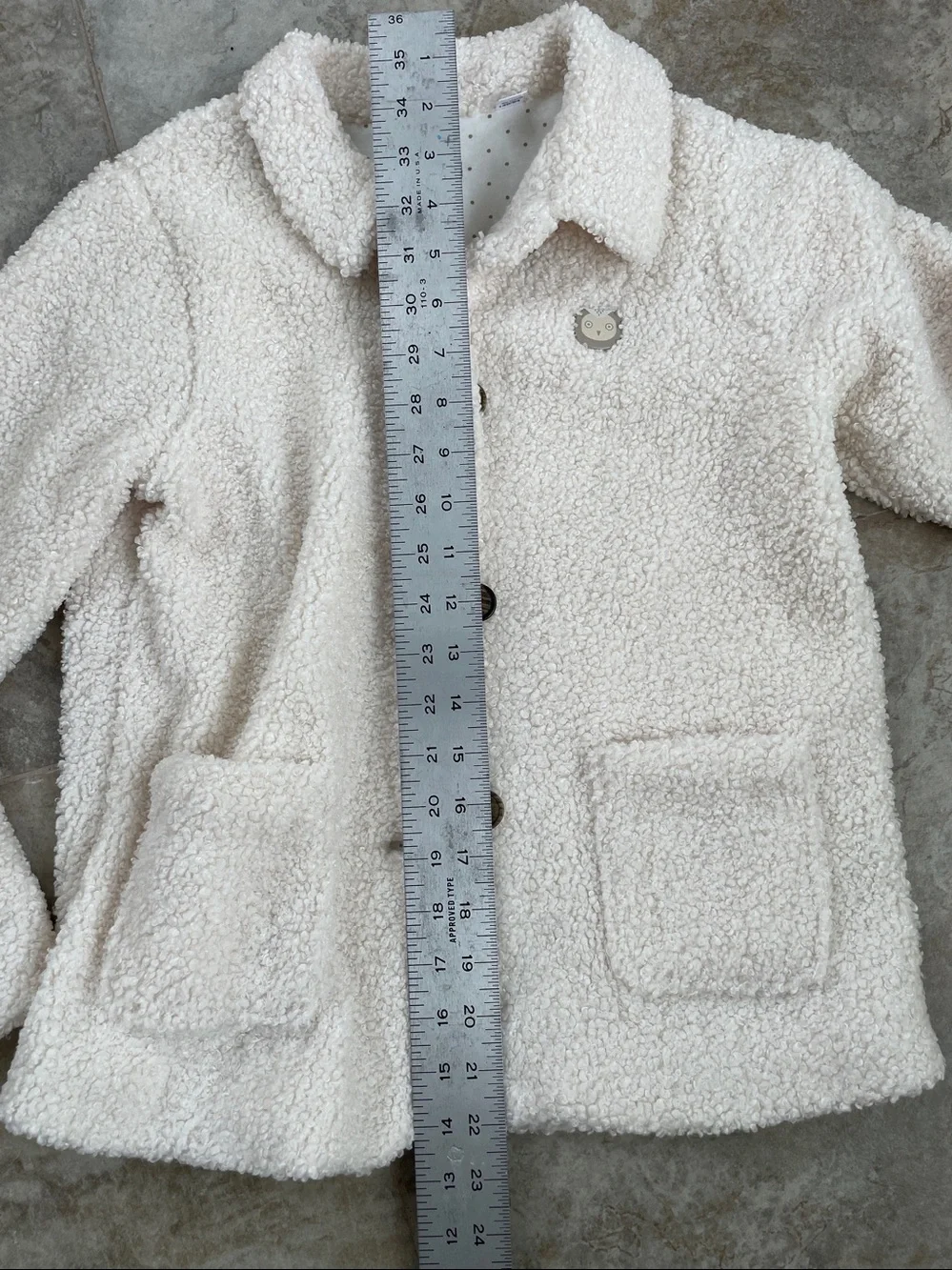 Okaidi Girls cream Teddy Jacket